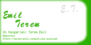 emil terem business card
